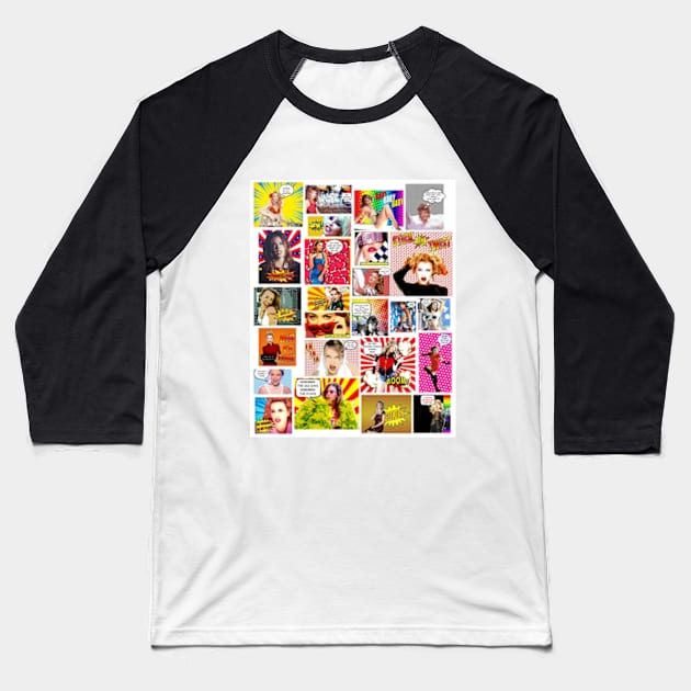 Kylie Minogue.....Even MORE POW Wow K35 Baseball T-Shirt by FashionGoesPop